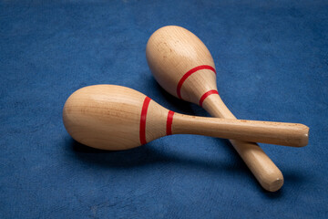 Pair Maracas Wooden Rumba Shakers