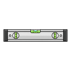 isometric vector illustration of a spirit level tool or waterpass for construction and carpentry measurement