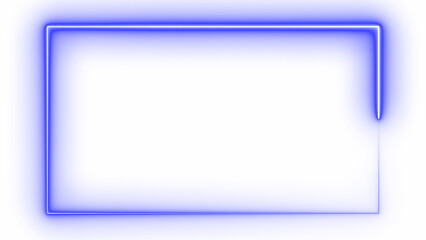 Neon Blue Tech Webcam Overlay with Smooth Glow Frame