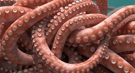 Giant squid swimming in the deep ocean with long tentacles and massive body. A mysterious deep-sea cephalopod known for its size, intelligence, and elusive nature.