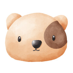 Illustration Of watercolor Dog face