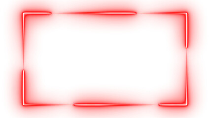 Red Neon Webcam Overlay Frame Glow Animation