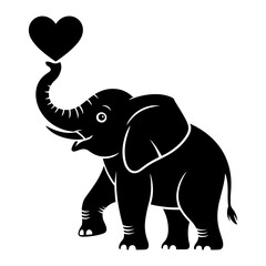 Elephant Holding Heart