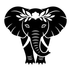 Elephant with Flower Crown