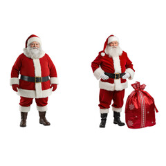 Festive christmas set featuring santa claus indoor holiday decor figurines whimsical atmosphere close-up view cheerful concept
