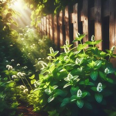 A useful medicinal plant is green mint.