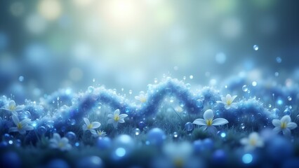 Background - blue floral.