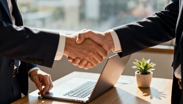 Business deal handshake agreement cooperation partnership