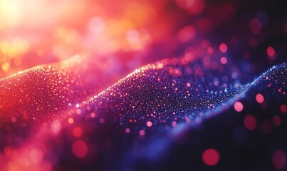 Close-up of abstract lines and bokeh, symbolizing networking, big data, and cybersecurity. A digital design focusing on cyber security, communication, and web 3.0 digital transformation, Generative AI