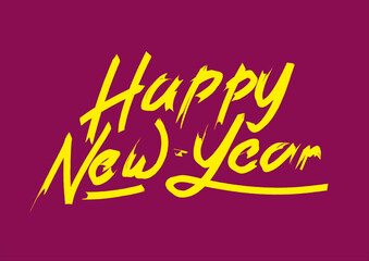 Obraz premium Happy new year 2026 yellow template 