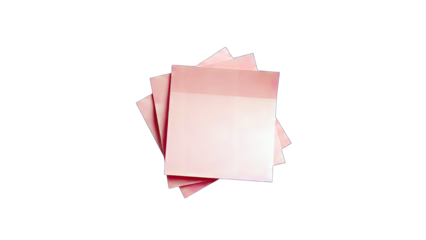 Pink Sticky Notes Stacked on White Background