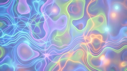 Abstract Psychedelic Colorful Liquid Waves Background