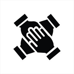 Obraz premium Handshake Icon on White Background