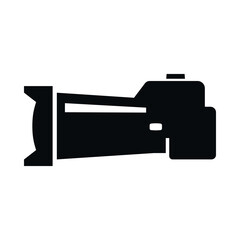 Vector icon showing a camera equipment in simple design for use in various designs and projects related to photography and visual media