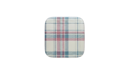 Plaid Patterned Object Isolated on White Background