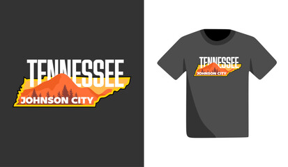 johnson city tennessee with beautiful and charming silhouette views