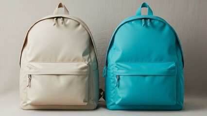 Two backpacks in different colors