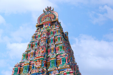 Shiva temple tower in tamilnadu