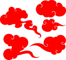 Red Oriental Clouds Collection
