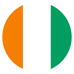 button flag of Ivory Coast icon vector illustration 