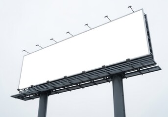 Obraz premium Large blank billboard template for outdoor advertising display