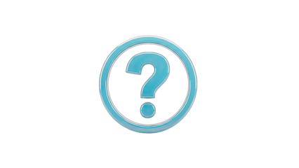 Question Mark Icon on White Background
