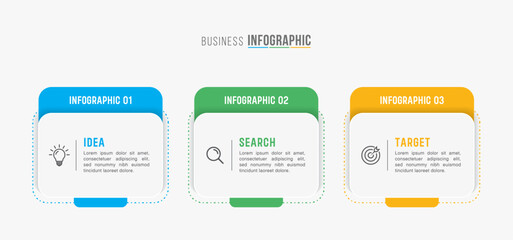 Timeline infographic template design. 3-4-5 options or steps business infographic template design. Can be used for process diagram, presentations, workflow layout, flow chart, steps, banner.