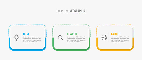 Obraz premium Timeline infographic template design. 3-4-5 options or steps business infographic template design. Can be used for process diagram, presentations, workflow layout, flow chart, steps, banner.