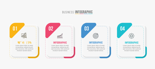 Timeline infographic template design. 3-4-5 options or steps business infographic template design. Can be used for process diagram, presentations, workflow layout, flow chart, steps, banner.