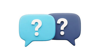 Question Mark Speech Bubbles: Asking Questions Concept