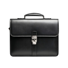 Black leather briefcase png