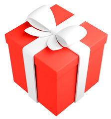 3Dイラスト_プレゼント_赤