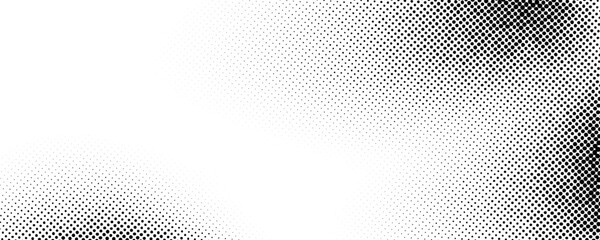 Black and white fading sand grit wallpaper. Halftone grain noise gradient texture. Aged grunge pixel backdrop. Vector rasterized dotted dirt background. Anime or manga style comic overlay cover © vika_k