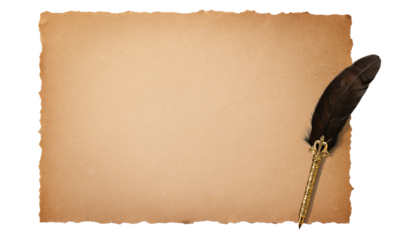 古い紙と羽根ペン