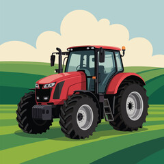 tractor on a field