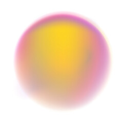 Abstract Gradient Orb Soft Blurry Yellow Pink Circle Design Element  Vibrant Aura Ethereal Light Effect for Modern Digital Visuals transparent background