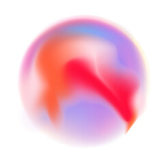 Abstract Blurred Gradient Sphere Modern Colorful Orb with Fluid Hues Artistic Digital Element for Vibrant Backgrounds  Designs transparent background