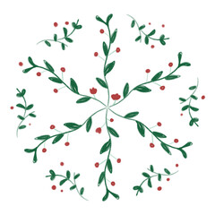 christmas decoration with red ribbon, for greating card or pattern gift wrap