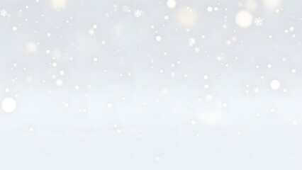 Fototapeta premium A soft, ethereal background with sparkling white and light yellow bokeh lights, creating a festive and serene atmosphere.