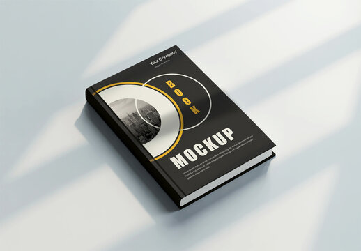 Corporate Book Cover Mockup with Abstract Design