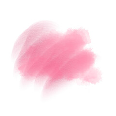 Delicate Pink Watercolor Smudge Soft Artistic Brushstroke on Pristine White Evoking Gentle Art  Modern Design on a transparent background