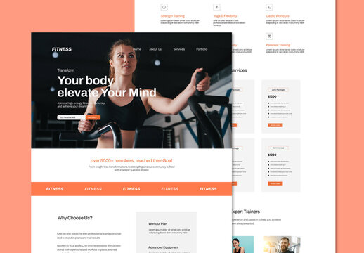 Gym Landing Page Design