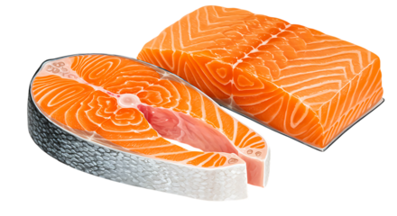 Fresh Salmon Fillets and Sashimi Grade Fish