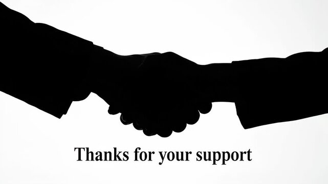 Silhouette handshake symbolic agreement partnership collaboration support concept