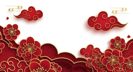 floral background with hearts