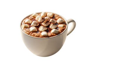 Cozy cup of hot chocolate with marshmallows perfect winter beverage