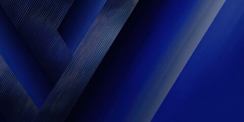 Obraz premium Modern Abstract Dark Blue Background with Geometric Lines and Gradient Effect, Futuristic Minimalist Design with Overlapping Shapes, Contemporary Wallpaper for Creative Projects