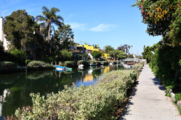 Venice Canals, historic canal district in the Venice neighborhood of Los Angeles, California