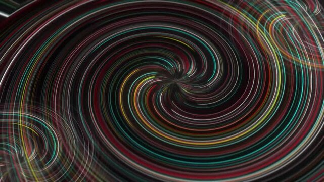 Abstract background with ascending colorful neon lines, glowing trails, cycled 3d animation, Computer generated seamless loop absrtact background. 3D render seamless loop animation