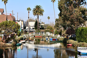 Venice Canals, historic canal district in the Venice neighborhood of Los Angeles, California